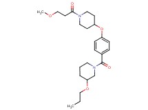 1-(4-{[1-(3-methoxypropanoyl)-4-piperidinyl]oxy}benzoyl)-3-propoxypiperidine
