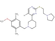 4-[1-(4-methoxy-2,5-dimethylbenzyl)-3-piperidinyl]-2-{[2-(1-pyrrolidinyl)ethyl]thio}pyrimidine
