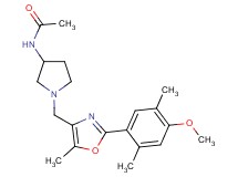N-(1-{[2-(4-methoxy-2,5-dimethylphenyl)-5-methyl-1,3-oxazol-4-yl]methyl}pyrrolidin-3-yl)acetamide