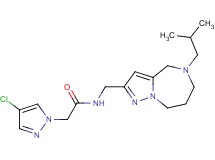 2-(4-chloro-1H-pyrazol-1-yl)-N-[(5-isobutyl-5,6,7,8-tetrahydro-4H-pyrazolo[1,5-a][1,4]diazepin-2-yl)methyl]acetamide