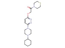 4-({[6-(4-cyclohexyl-1-piperazinyl)-3-pyridazinyl]oxy}acetyl)thiomorpholine