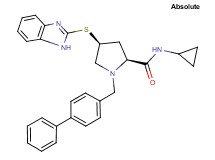 (4S)-4-(1H-benzimidazol-2-ylthio)-1-(4-biphenylylmethyl)-N-cyclopropyl-L-prolinamide