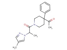 1-{1-[2-(4-methyl-1H-pyrazol-1-yl)propanoyl]-4-phenyl-4-piperidinyl}ethanone