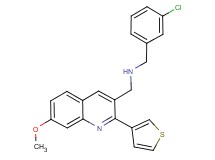 (3-chlorobenzyl){[7-methoxy-2-(3-thienyl)-3-quinolinyl]methyl}amine