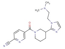 5-[(3-{1-[2-(dimethylamino)ethyl]-1H-imidazol-2-yl}piperidin-1-yl)carbonyl]pyridine-2-carbonitrile