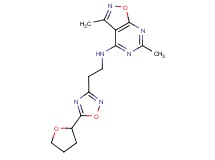 3,6-dimethyl-N-{2-[5-(tetrahydrofuran-2-yl)-1,2,4-oxadiazol-3-yl]ethyl}isoxazolo[5,4-d]pyrimidin-4-amine