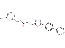 3-[5-(4-biphenylyl)-1,3,4-oxadiazol-2-yl]-N-[(6-methyl-2-pyridinyl)methyl]propanamide