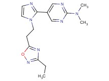 5-{1-[2-(3-ethyl-1,2,4-oxadiazol-5-yl)ethyl]-1H-imidazol-2-yl}-N,N-dimethylpyrimidin-2-amine
