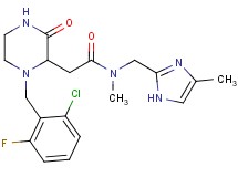 2-[1-(2-chloro-6-fluorobenzyl)-3-oxo-2-piperazinyl]-N-methyl-N-[(4-methyl-1H-imidazol-2-yl)methyl]acetamide