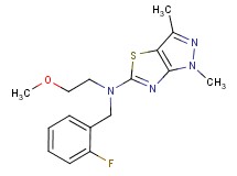 N-(2-fluorobenzyl)-N-(2-methoxyethyl)-1,3-dimethyl-1H-pyrazolo[3,4-d][1,3]thiazol-5-amine