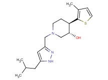 (3S*,4R*)-1-[(5-isobutyl-1H-pyrazol-3-yl)methyl]-4-(3-methyl-2-thienyl)piperidin-3-ol