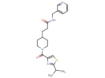 3-{1-[(2-isopropyl-1,3-thiazol-4-yl)carbonyl]-4-piperidinyl}-N-(3-pyridinylmethyl)propanamide