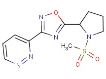3-{5-[1-(methylsulfonyl)-2-pyrrolidinyl]-1,2,4-oxadiazol-3-yl}pyridazine