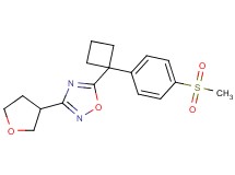 5-{1-[4-(methylsulfonyl)phenyl]cyclobutyl}-3-(tetrahydrofuran-3-yl)-1,2,4-oxadiazole