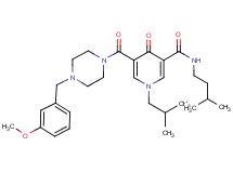 1-isobutyl-5-{[4-(3-methoxybenzyl)-1-piperazinyl]carbonyl}-N-(3-methylbutyl)-4-oxo-1,4-dihydro-3-pyridinecarboxamide