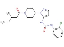 N-(2-chlorophenyl)-N'-{1-[1-(3-methylpentanoyl)-4-piperidinyl]-1H-pyrazol-5-yl}urea