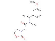 N-[1-(3-methoxyphenyl)ethyl]-N-methyl-2-(2-oxo-1,3-oxazolidin-3-yl)acetamide