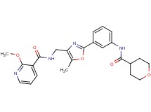 2-methoxy-N-[(5-methyl-2-{3-[(tetrahydro-2H-pyran-4-ylcarbonyl)amino]phenyl}-1,3-oxazol-4-yl)methyl]nicotinamide
