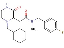 2-[1-(cyclohexylmethyl)-3-oxo-2-piperazinyl]-N-(4-fluorobenzyl)-N-methylacetamide