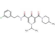 N-[2-(3-chlorophenyl)ethyl]-1-isopropyl-5-[(4-methyl-1-piperidinyl)carbonyl]-4-oxo-1,4-dihydro-3-pyridinecarboxamide