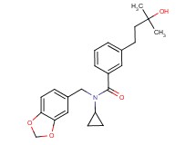 N-(1,3-benzodioxol-5-ylmethyl)-N-cyclopropyl-3-(3-hydroxy-3-methylbutyl)benzamide