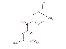 4-methyl-1-[(6-methyl-2-oxo-1,2-dihydropyridin-4-yl)carbonyl]piperidine-4-carbonitrile