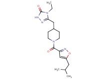 4-ethyl-5-({1-[(5-isobutyl-3-isoxazolyl)carbonyl]-4-piperidinyl}methyl)-2,4-dihydro-3H-1,2,4-triazol-3-one