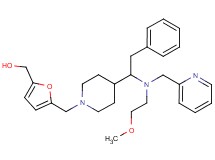 {5-[(4-{1-[(2-methoxyethyl)(2-pyridinylmethyl)amino]-2-phenylethyl}-1-piperidinyl)methyl]-2-furyl}methanol