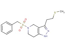 5-(benzylsulfonyl)-3-[2-(methylthio)ethyl]-4,5,6,7-tetrahydro-1H-pyrazolo[4,3-c]pyridine