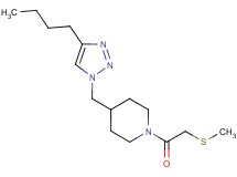 4-[(4-butyl-1H-1,2,3-triazol-1-yl)methyl]-1-[(methylthio)acetyl]piperidine