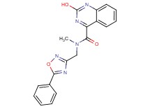 2-hydroxy-N-methyl-N-[(5-phenyl-1,2,4-oxadiazol-3-yl)methyl]-4-quinazolinecarboxamide