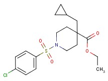 ethyl 1-[(4-chlorophenyl)sulfonyl]-4-(cyclopropylmethyl)-4-piperidinecarboxylate