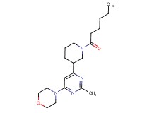 4-[6-(1-hexanoyl-3-piperidinyl)-2-methyl-4-pyrimidinyl]morpholine