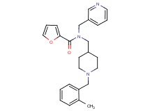 N-{[1-(2-methylbenzyl)-4-piperidinyl]methyl}-N-(3-pyridinylmethyl)-2-furamide
