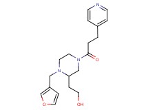 2-[1-(3-furylmethyl)-4-(3-pyridin-4-ylpropanoyl)piperazin-2-yl]ethanol