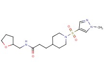 3-{1-[(1-methyl-1H-pyrazol-4-yl)sulfonyl]piperidin-4-yl}-N-(tetrahydrofuran-2-ylmethyl)propanamide
