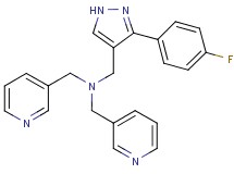 1-[3-(4-fluorophenyl)-1H-pyrazol-4-yl]-N,N-bis(pyridin-3-ylmethyl)methanamine