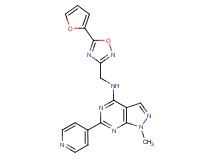 N-{[5-(2-furyl)-1,2,4-oxadiazol-3-yl]methyl}-1-methyl-6-pyridin-4-yl-1H-pyrazolo[3,4-d]pyrimidin-4-amine