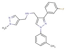 1-[3-(3-fluorophenyl)-1-(3-methylphenyl)-1H-pyrazol-4-yl]-N-[(1-methyl-1H-pyrazol-4-yl)methyl]methanamine