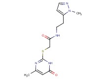2-[(4-methyl-6-oxo-1,6-dihydropyrimidin-2-yl)thio]-N-[2-(1-methyl-1H-pyrazol-5-yl)ethyl]acetamide