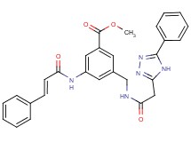 methyl 3-{[(2E)-3-phenyl-2-propenoyl]amino}-5-({[(5-phenyl-4H-1,2,4-triazol-3-yl)acetyl]amino}methyl)benzoate