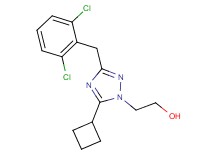 2-[5-cyclobutyl-3-(2,6-dichlorobenzyl)-1H-1,2,4-triazol-1-yl]ethanol