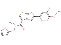 6-(3-fluoro-4-methoxyphenyl)-N-(2-furylmethyl)-N-methylimidazo[2,1-b][1,3]thiazole-3-carboxamide