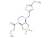 (4aS*,7aR*)-1-[(3-ethyl-1,2,4-oxadiazol-5-yl)methyl]-4-(methoxyacetyl)octahydrothieno[3,4-b]pyrazine 6,6-dioxide