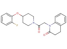 1-{2-[4-(2-fluorophenoxy)piperidin-1-yl]-2-oxoethyl}-3,4-dihydroquinolin-2(1H)-one