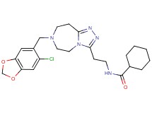 N-(2-{7-[(6-chloro-1,3-benzodioxol-5-yl)methyl]-6,7,8,9-tetrahydro-5H-[1,2,4]triazolo[4,3-d][1,4]diazepin-3-yl}ethyl)cyclohexanecarboxamide