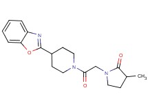 1-{2-[4-(1,3-benzoxazol-2-yl)-1-piperidinyl]-2-oxoethyl}-3-methyl-2-pyrrolidinone