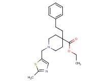ethyl 1-[(2-methyl-1,3-thiazol-5-yl)methyl]-4-(2-phenylethyl)-4-piperidinecarboxylate