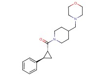 4-[(1-{[(1R*,2R*)-2-phenylcyclopropyl]carbonyl}-4-piperidinyl)methyl]morpholine