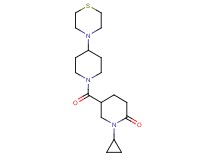 1-cyclopropyl-5-{[4-(4-thiomorpholinyl)-1-piperidinyl]carbonyl}-2-piperidinone